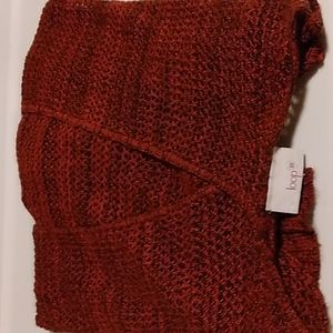Loop 18 Red Sweater with Back Cut-Out; Please read sizing: Bundle item